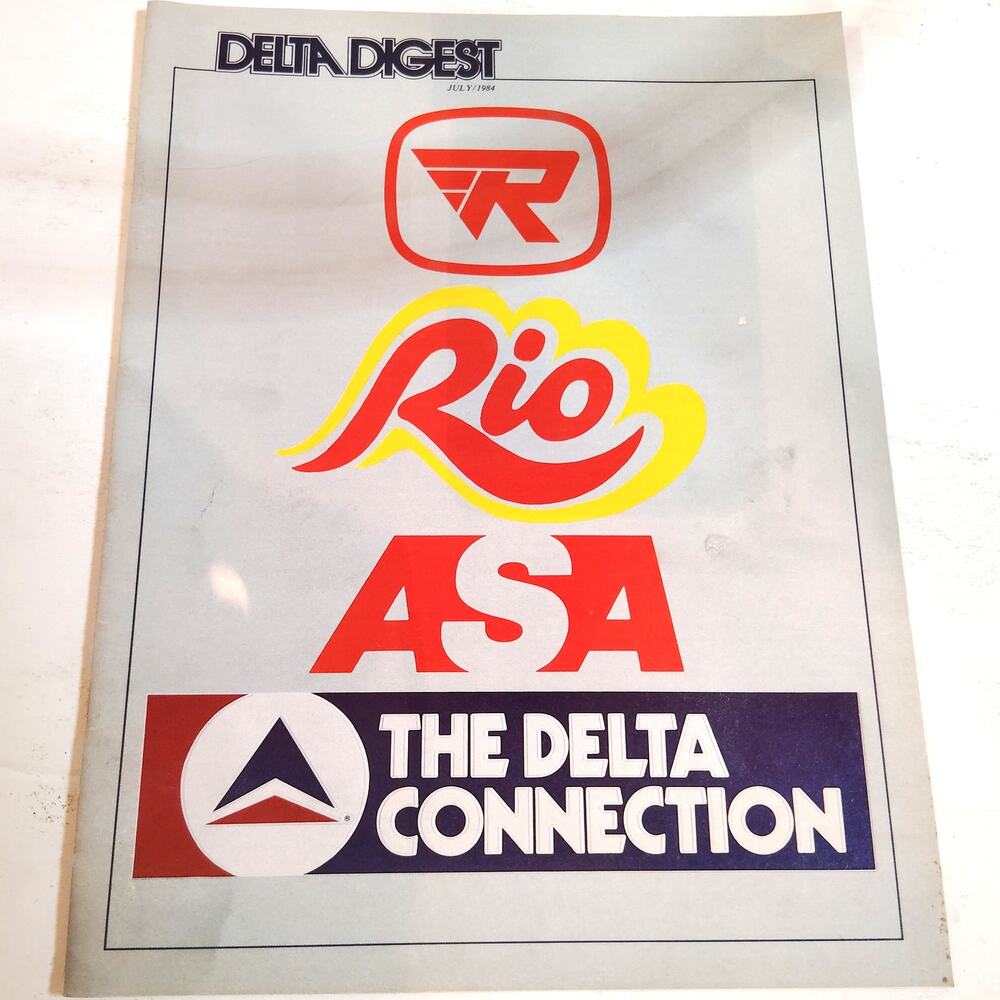 Vintage Delta Digest Magazine July 1984 - The Delta Connection Airlines